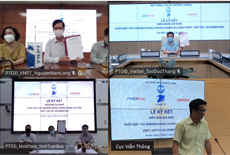 Ba nhà mạng cam kết triển khai dùng chung mạng 5G